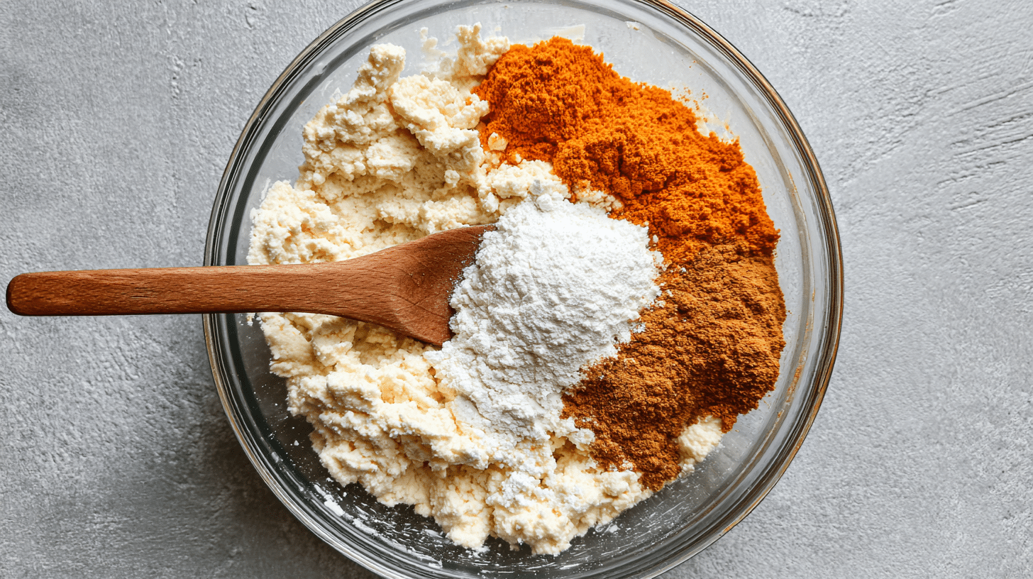 mixing-batter-cottage-cheese-carrot-cake-muffins Mixing batter for Cottage Cheese Carrot Cake Muffins