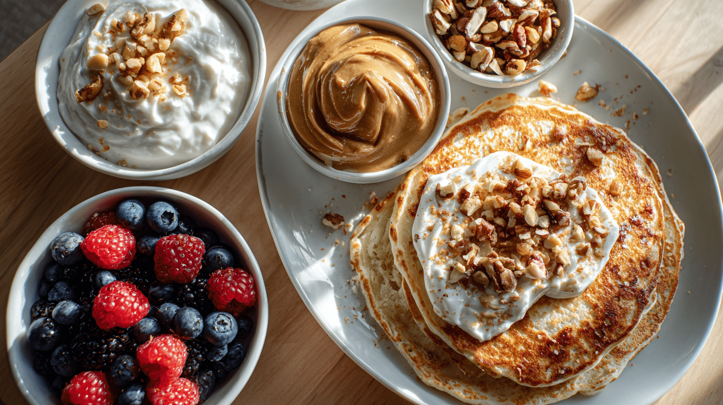 pancake-toppings-breakfast-ideas pancake toppings breakfast ideas