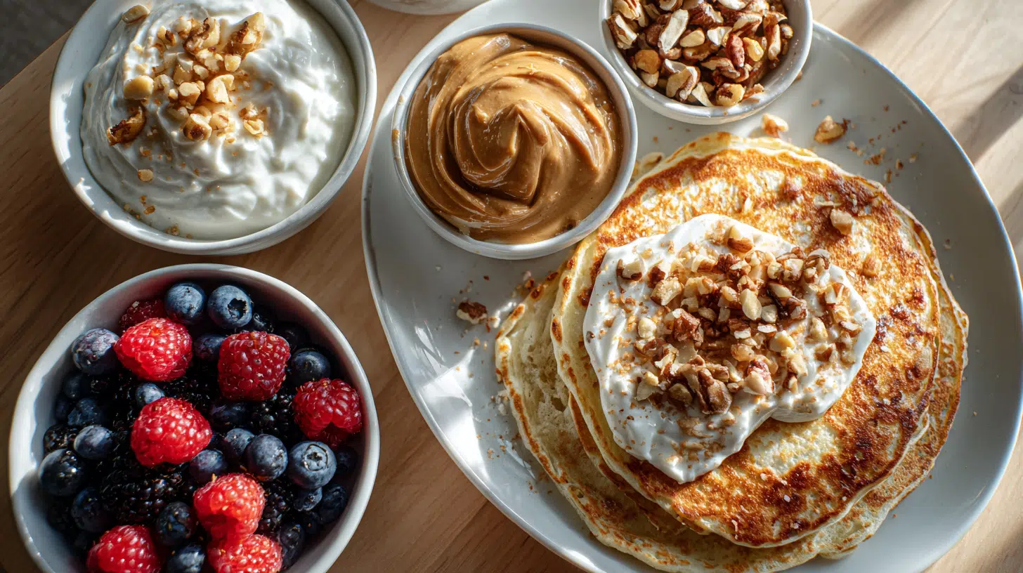 pancake-toppings-breakfast-ideas pancake toppings breakfast ideas
