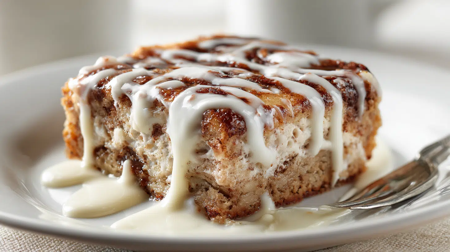 protein-cottage-cheese-cinnamon-roll-bake-serving protein cottage cheese cinnamon roll bake serving