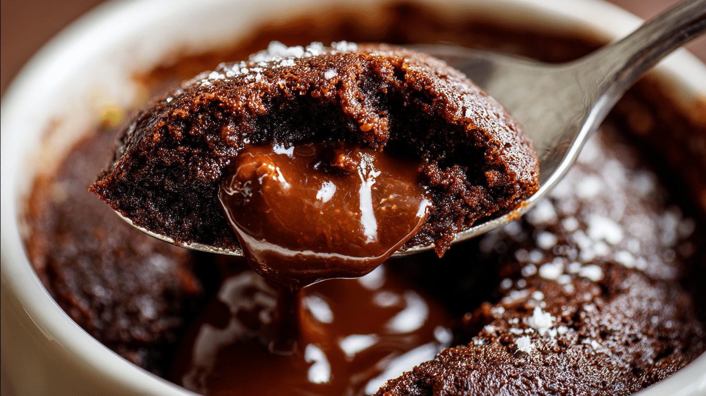 spoonful-of-gooey-pistachio-chocolate-cake Spoonful of gooey chocolate pistachio mug cake