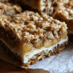 Apple Pie Greek Yogurt Oatmeal Bars: Your Cozy, Healthy Anytime Treat 2 apple pie greek yogurt oatmeal bars sliced on board