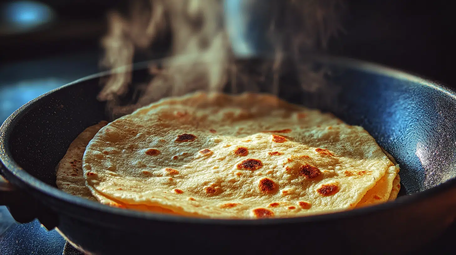 cooking-2-ingredient-cottage-cheese-tortilla ooking 2-Ingredient Cottage Cheese Tortillas in skillet