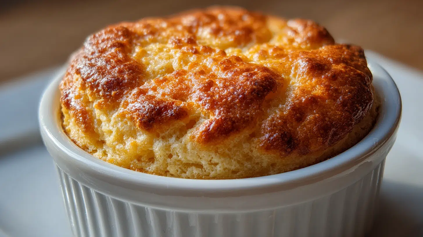 golden-brown-cottage-cheese-breakfast-biscuit golden-brown cottage cheese breakfast biscuit in ramekin