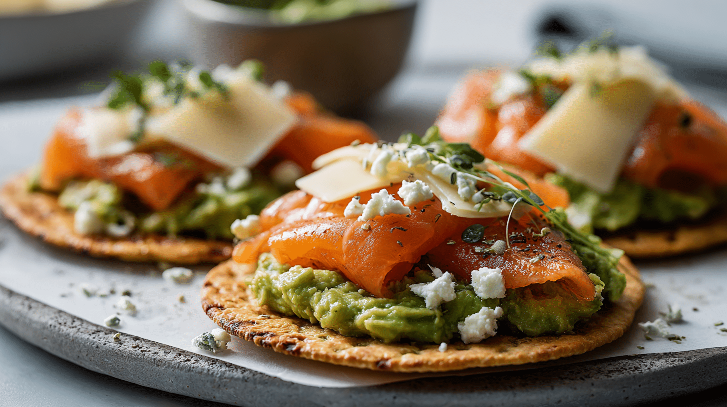 serving-2-ingredient-cottage-cheese-crackers flavored 2-Ingredient Cottage Cheese Crackers with herbs