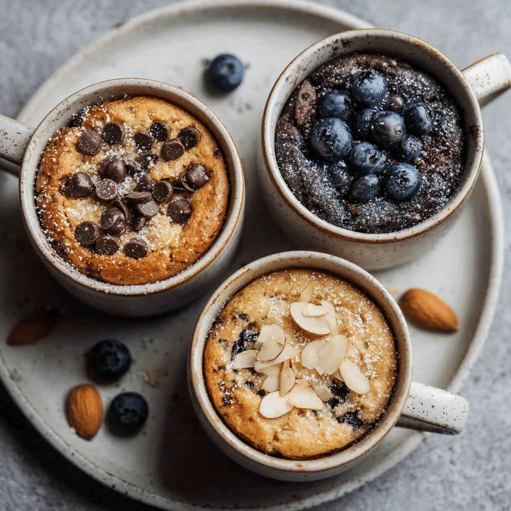 mug-cake-coco-almendra-variations.jpg Variations of Mug Cake de Coco y Almendra – Rápido, Esponjoso y Sin Harina
