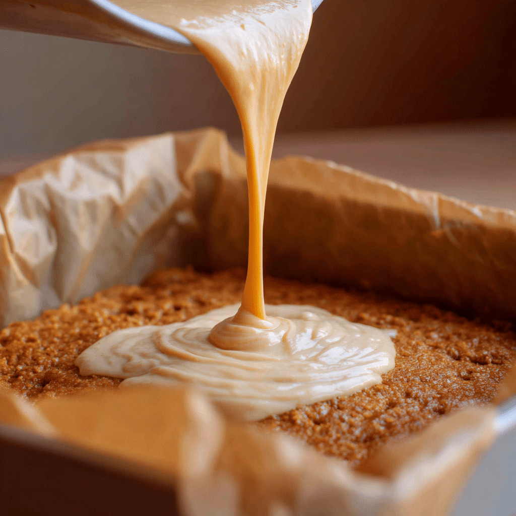 mixing-cottage-cheese-pumpkin-pie-bars-batter.jpg Mixing Cottage Cheese Pumpkin Pie Bars batter