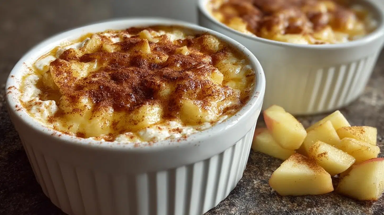 baked-apple-cinnamon-cottage-cheese-breakfast-bowls-featured Baked Apple Cinnamon Cottage Cheese Breakfast Bowls in ramekins , Baked Apple Cinnamon Cottage Cheese Breakfast Bowls