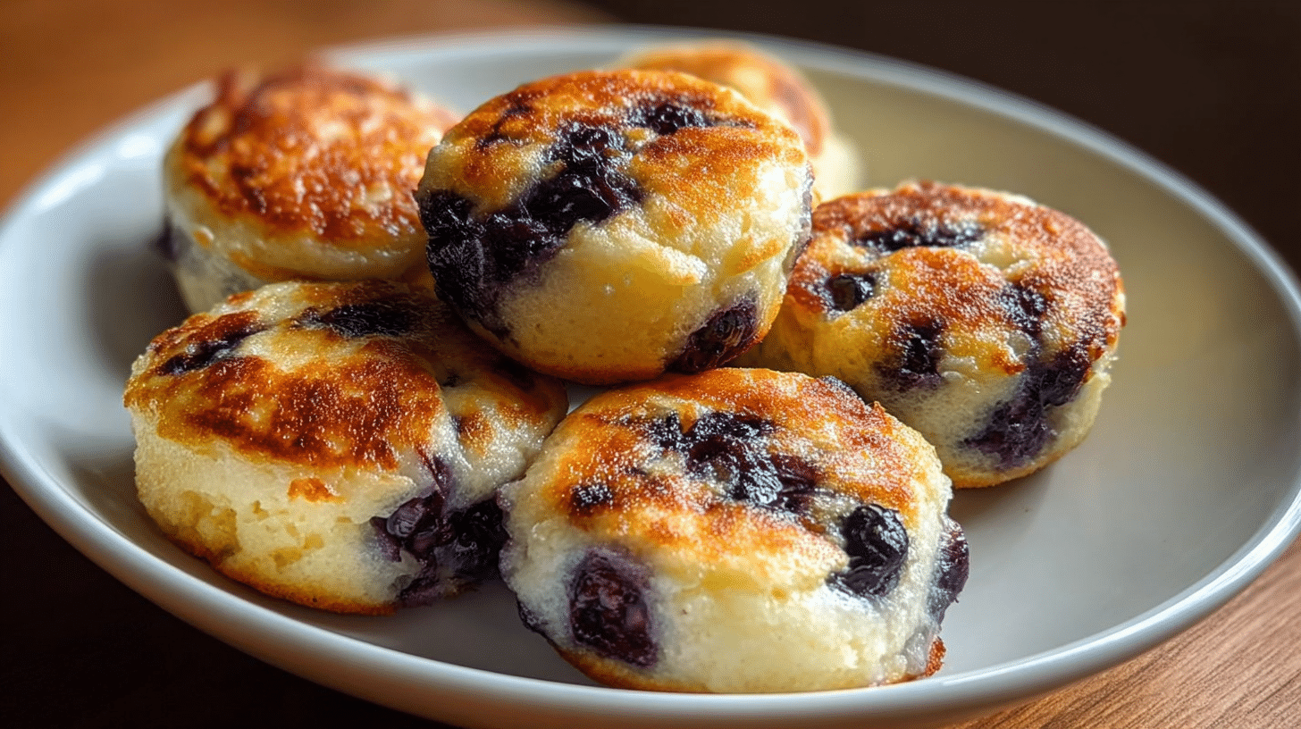 Blueberry Lemon Cottage Cheese Pancake Bites – Zesty, Juicy & Protein-Packed