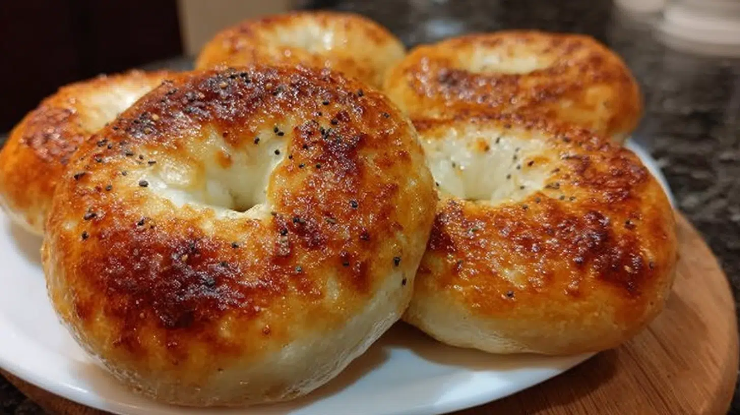 fluffy-cottage-cheese-bagels-featured Fluffy Cottage Cheese Bagels fresh out of the oven