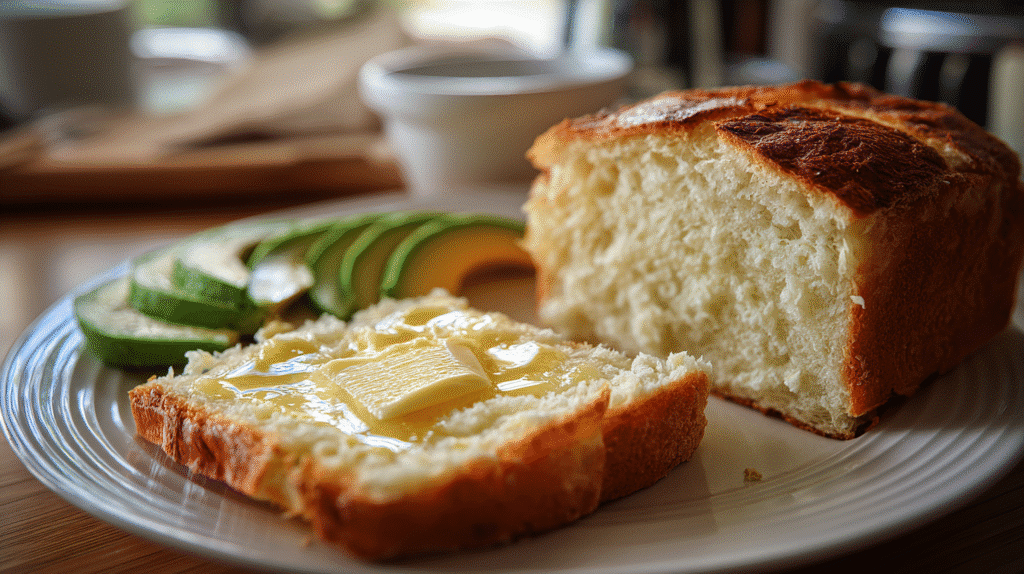 Fluffy Cottage Cheese Bread: Your New Low-Carb, High-Protein Staple 5 A slice of toasted cottage cheese bread topped with avocado, ready to eat for a healthy breakfast. Fluffy Cottage Cheese Bread