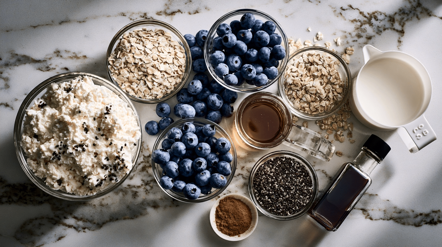 step-by-step overnight oats assembly