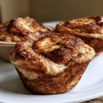 cinnamon roll muffins with creamy centers