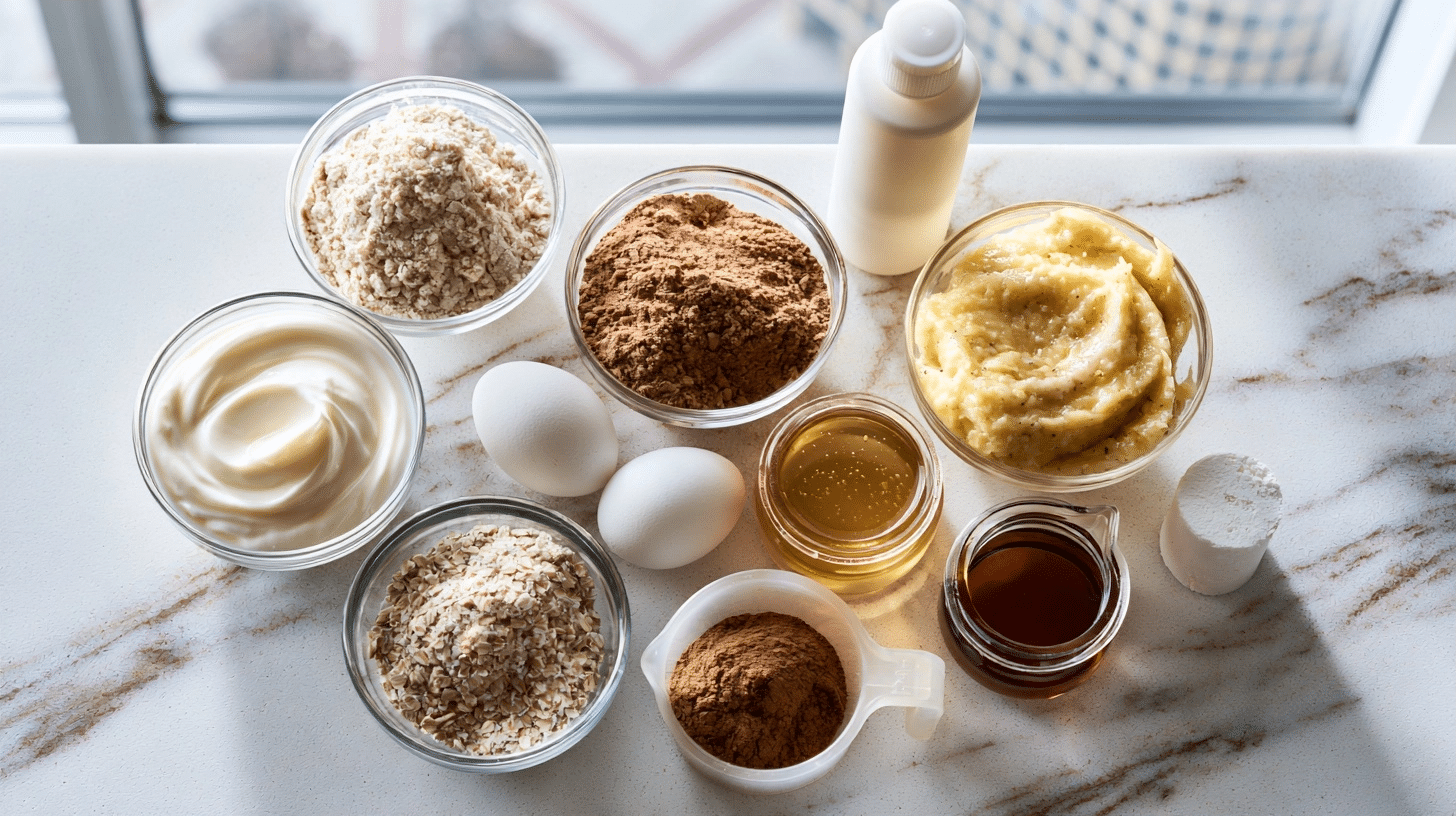 ingredients for cinnamon roll muffins
