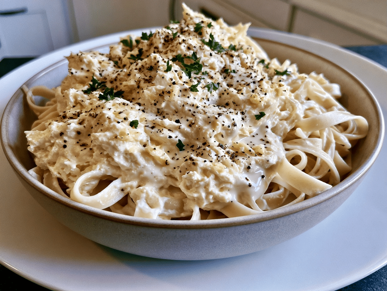 Cottage Cheese Alfredo: Easy High Protein Pasta