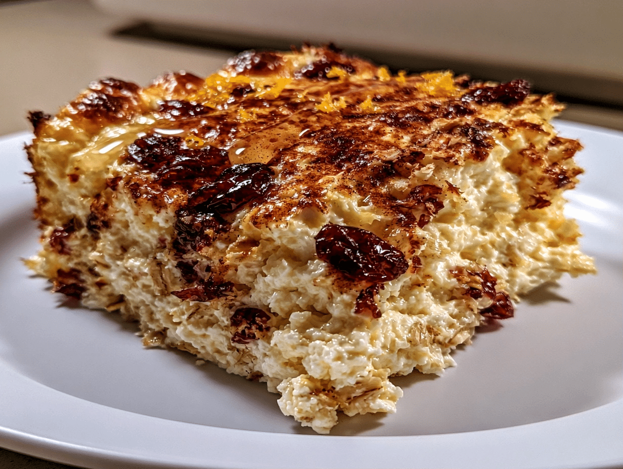 Cottage Cheese Cranberry Orange Breakfast Bake