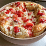 Protein-Packed Baked Strawberry Cottage Cheese Breakfast Bowls 2 cottage cheese breakfast bowl topped with strawberries