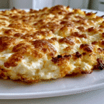 cottage cheese crust pizza fresh from the oven