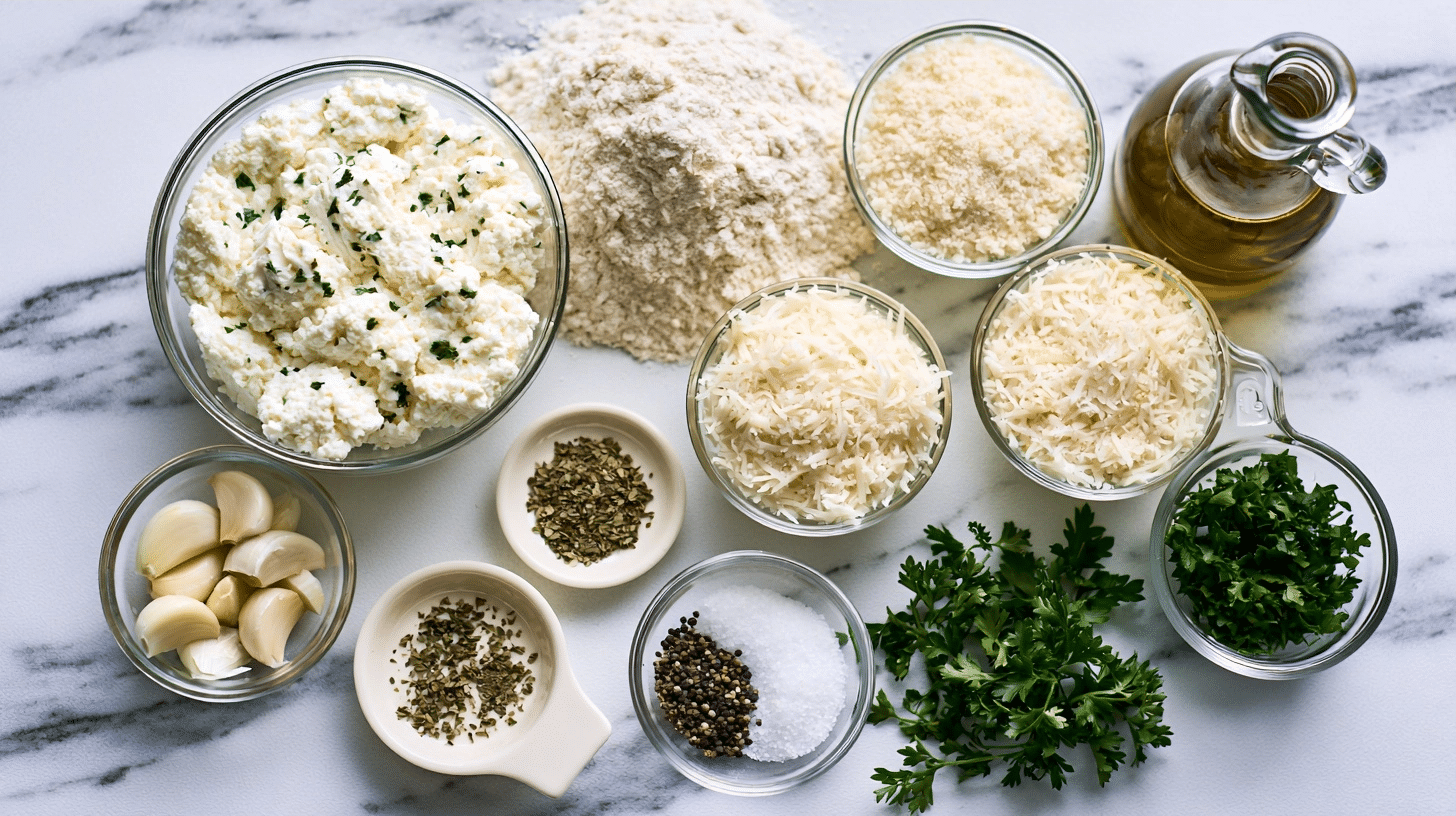 Flatbread Ingredients ingredients for cottage cheese flatbread recipe