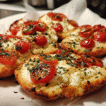 cottage cheese pizza mini pizzettas with mozzarella and basil