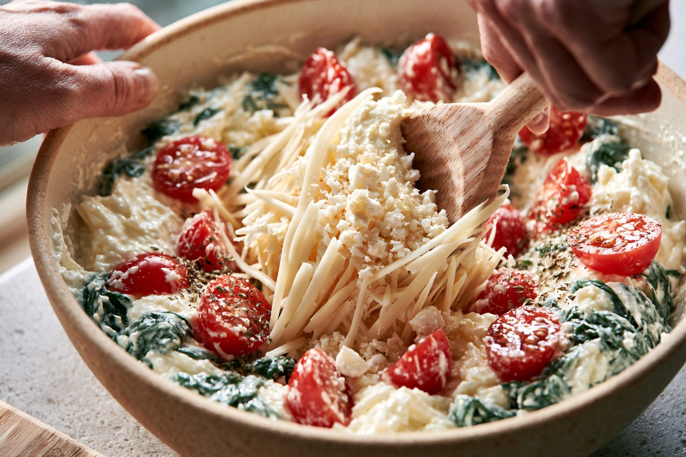 Step-by-step cottage bake preparation