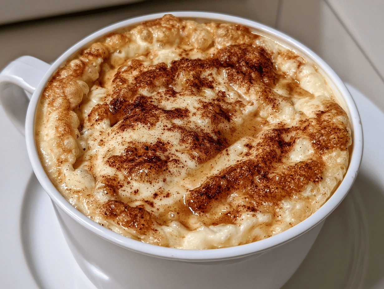 2-Minute High-Protein Cottage Cheese Cinnamon Roll Mug Cake