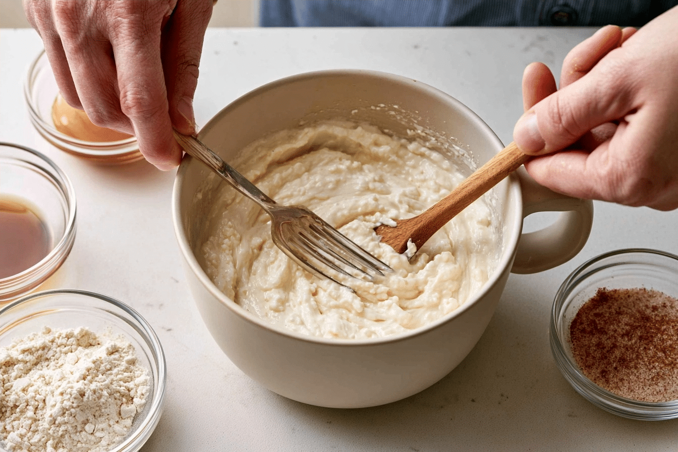 mug cake batter