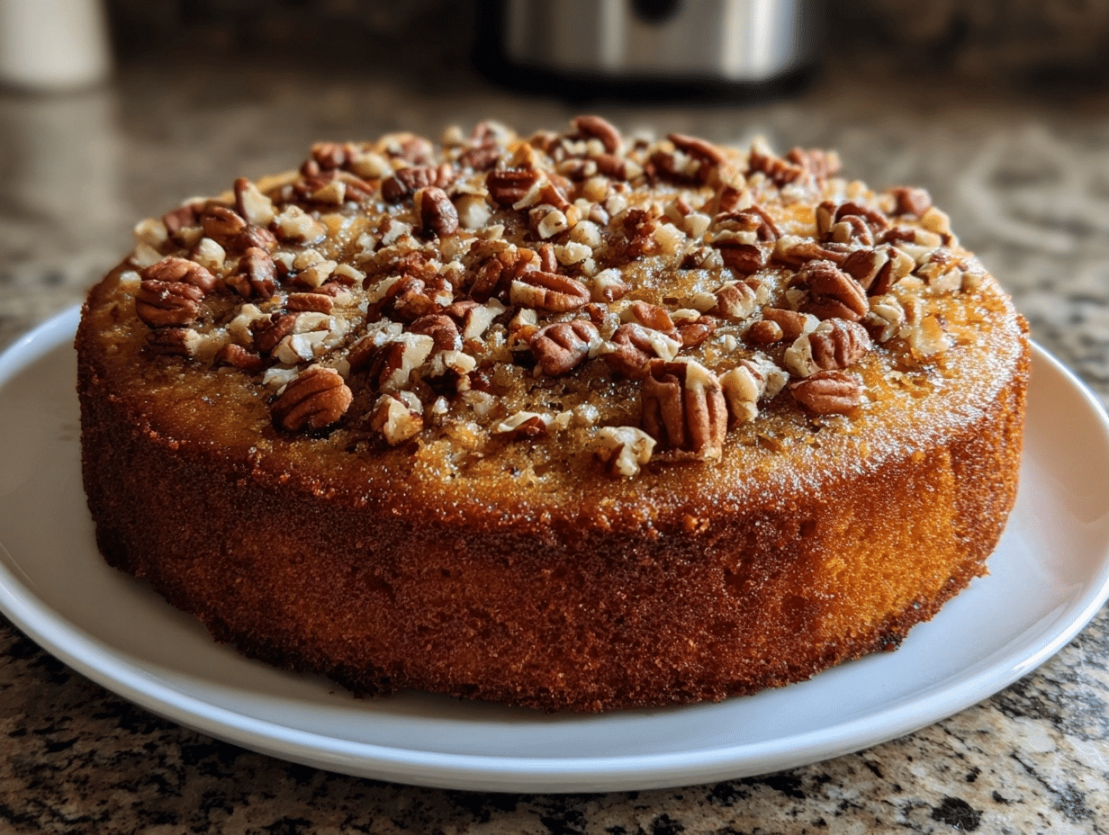 Flourless Maple Pecan Pumpkin Yogurt Cake