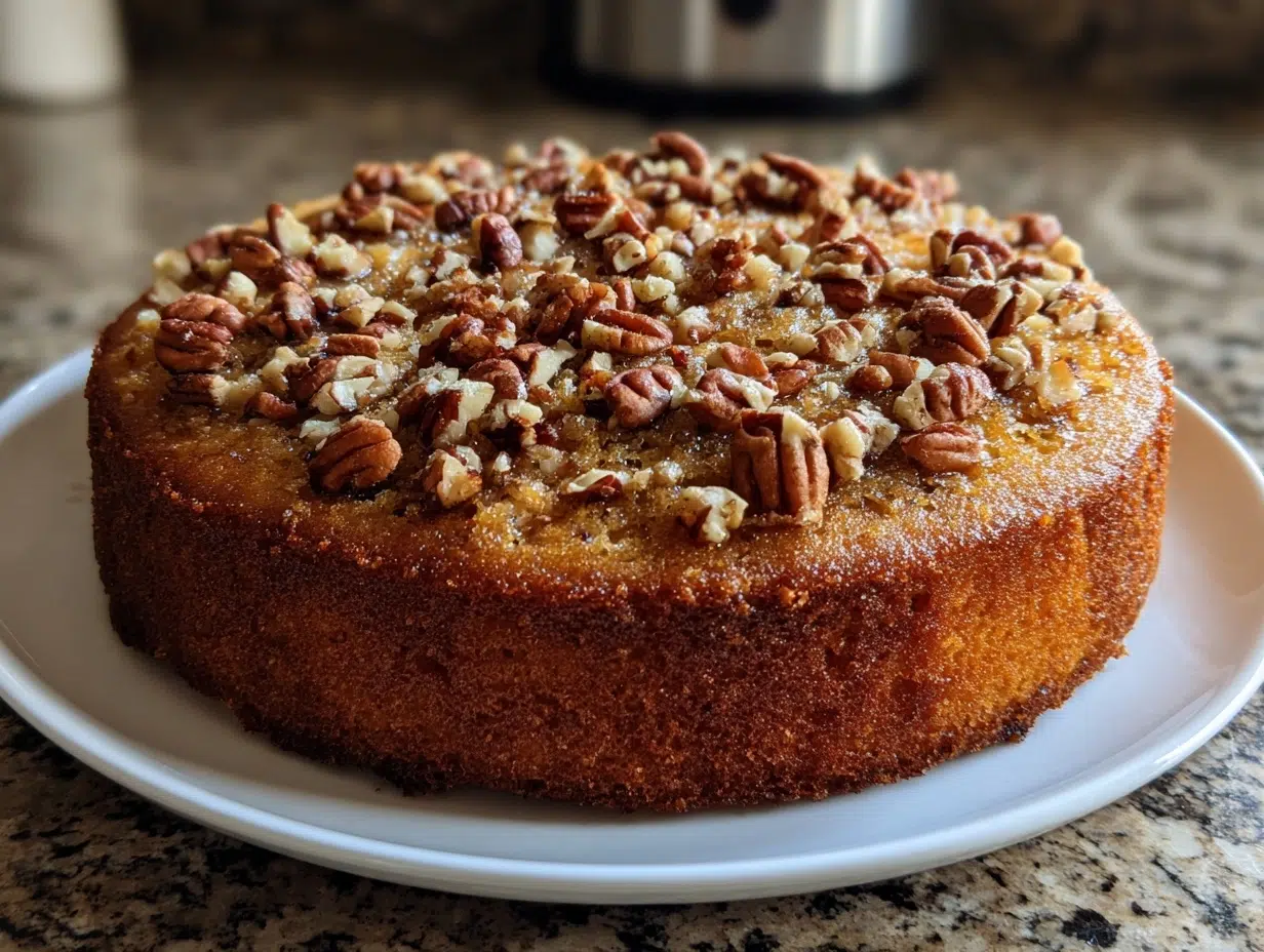 Flourless Maple Pecan Pumpkin Yogurt Cake