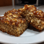 banana bars cooling on a wire rack
