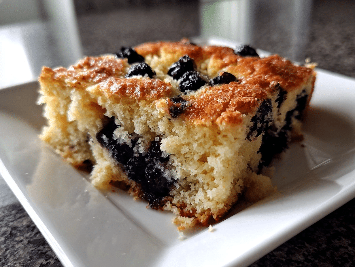 High-Protein Blueberry Breakfast Cake