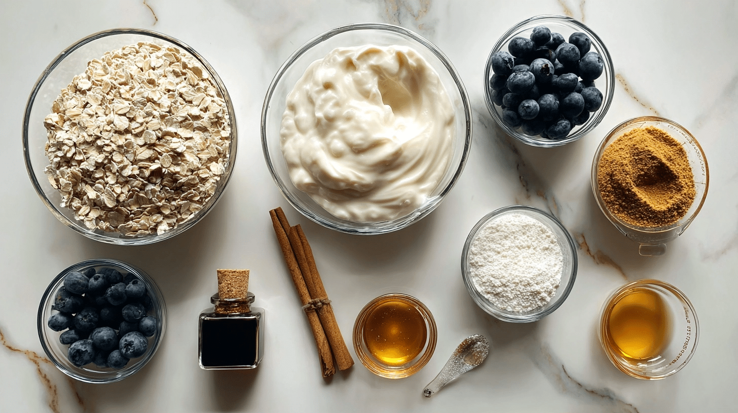 ingredients for blueberry cake