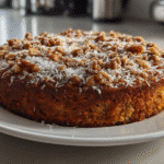 carrot cake slice on plate