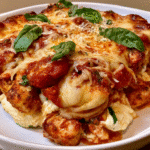 chicken parmesan bake fresh from the oven