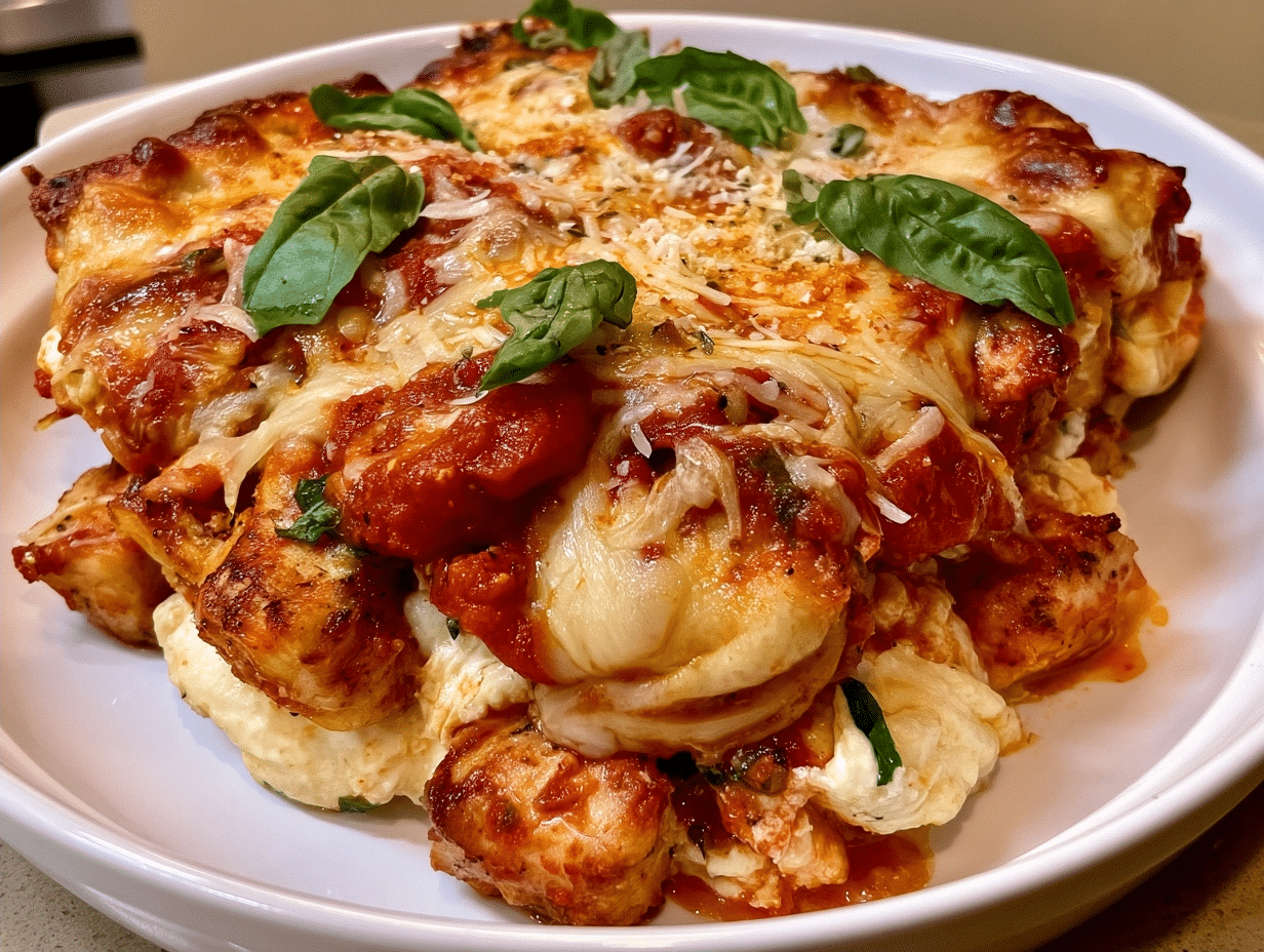 Chicken Parmesan Cottage Cheese Bake Recipe