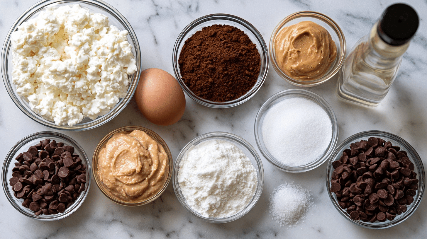 mug cake ingredients laid out