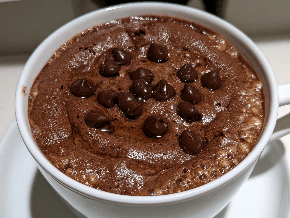 Chocolate Cottage Cheese Protein Mug Cake