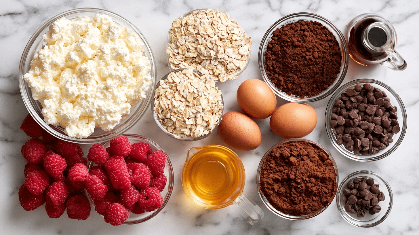 measured ingredients for baked oats recipe