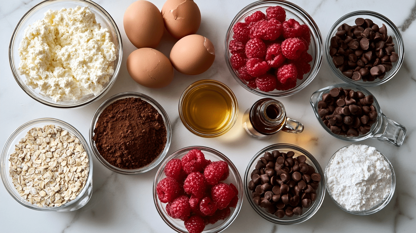 measured ingredients for baked oats