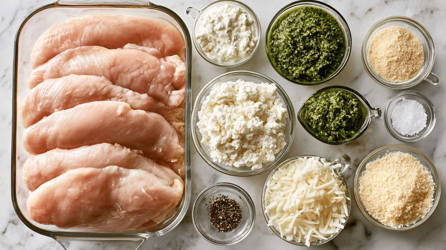cottage cheese and pesto filling ingredients