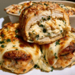 cottage cheese roll-ups on a white plate