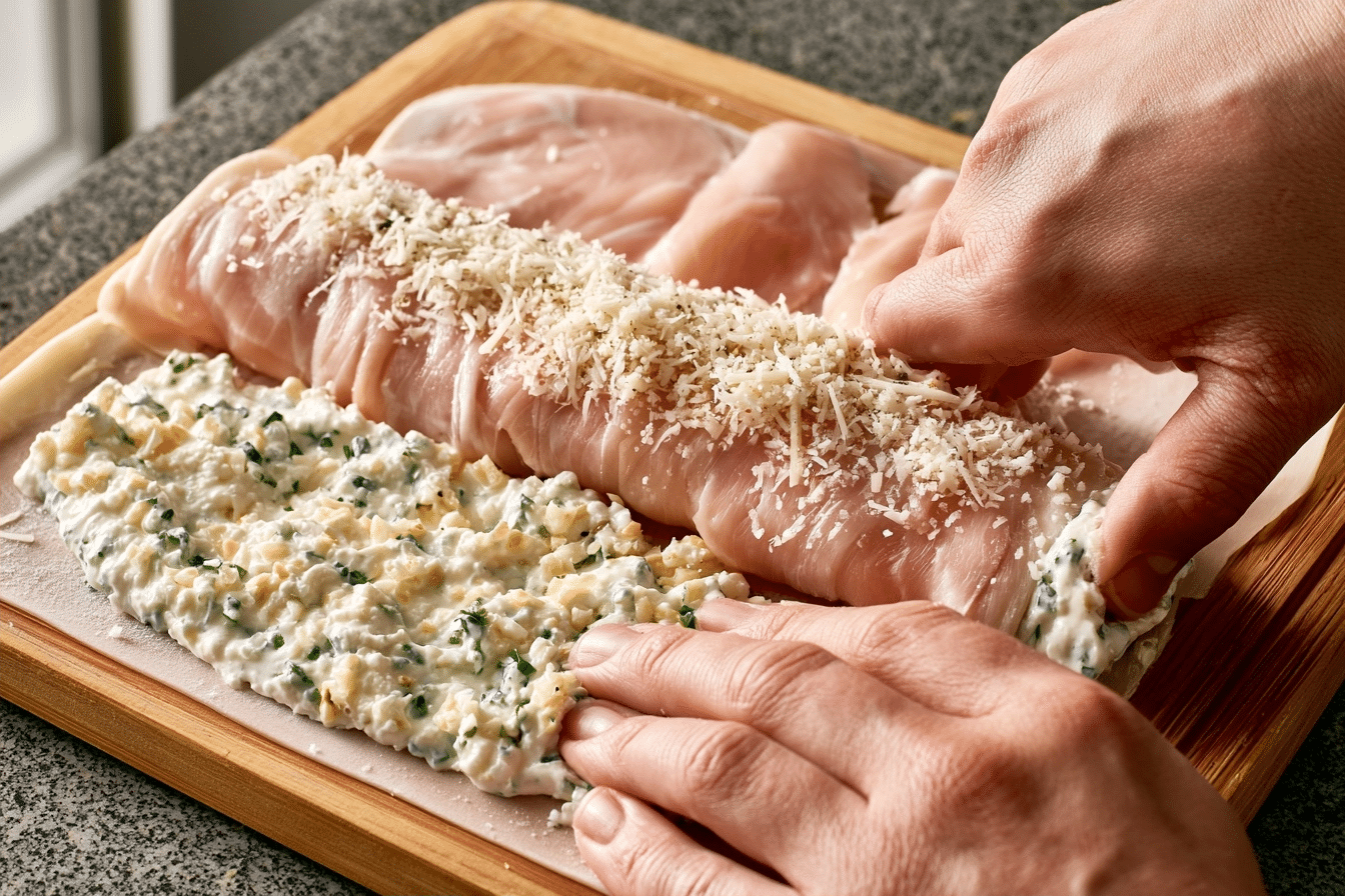 step-by-step cottage cheese roll-ups