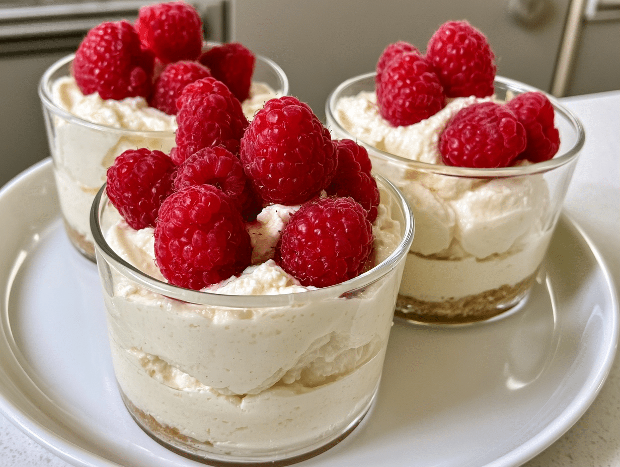No-Bake Cottage Cheesecake Cups: 15g Protein