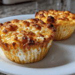 cottage cheesecake cups cooling on a wire rack