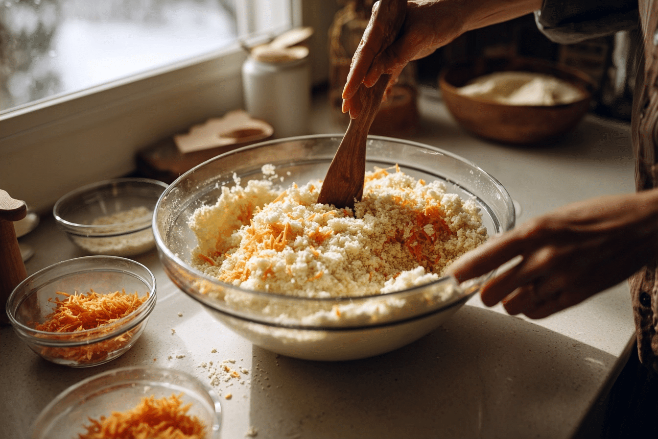 batter being poured into muffin cups
