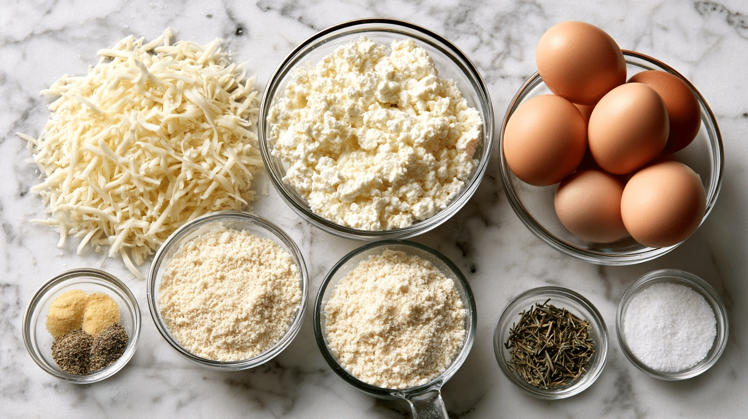 Garlic Rolls Ingredients measured ingredients for garlic rolls recipe