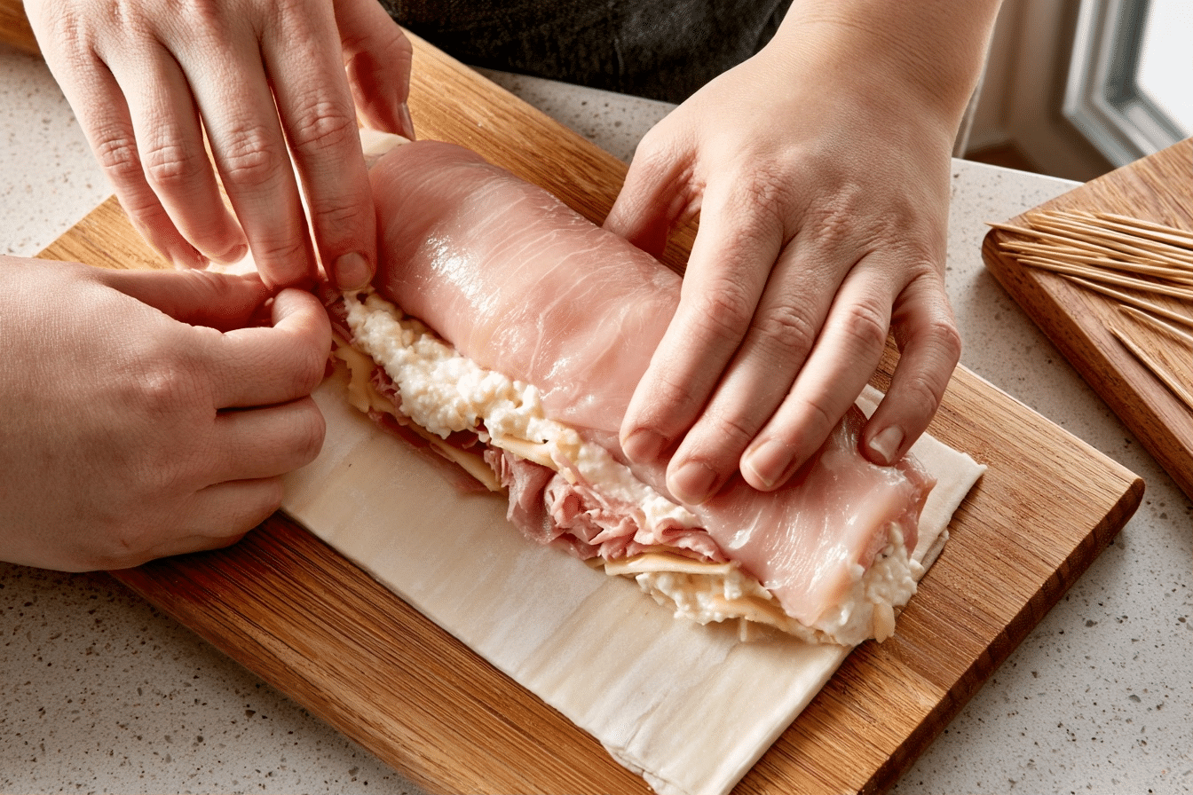 step-by-step cordon bleu assembly