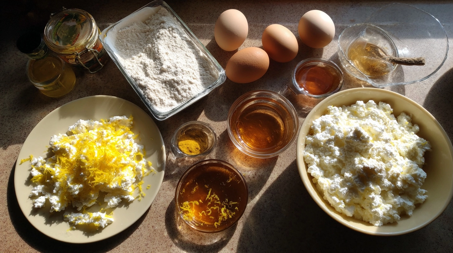 lemon cake ingredients laid out