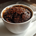 Mug Brownie Recipe: Easy 3-Minute Chocolate Treat 2 warm chocolate mug brownie topped with ice cream