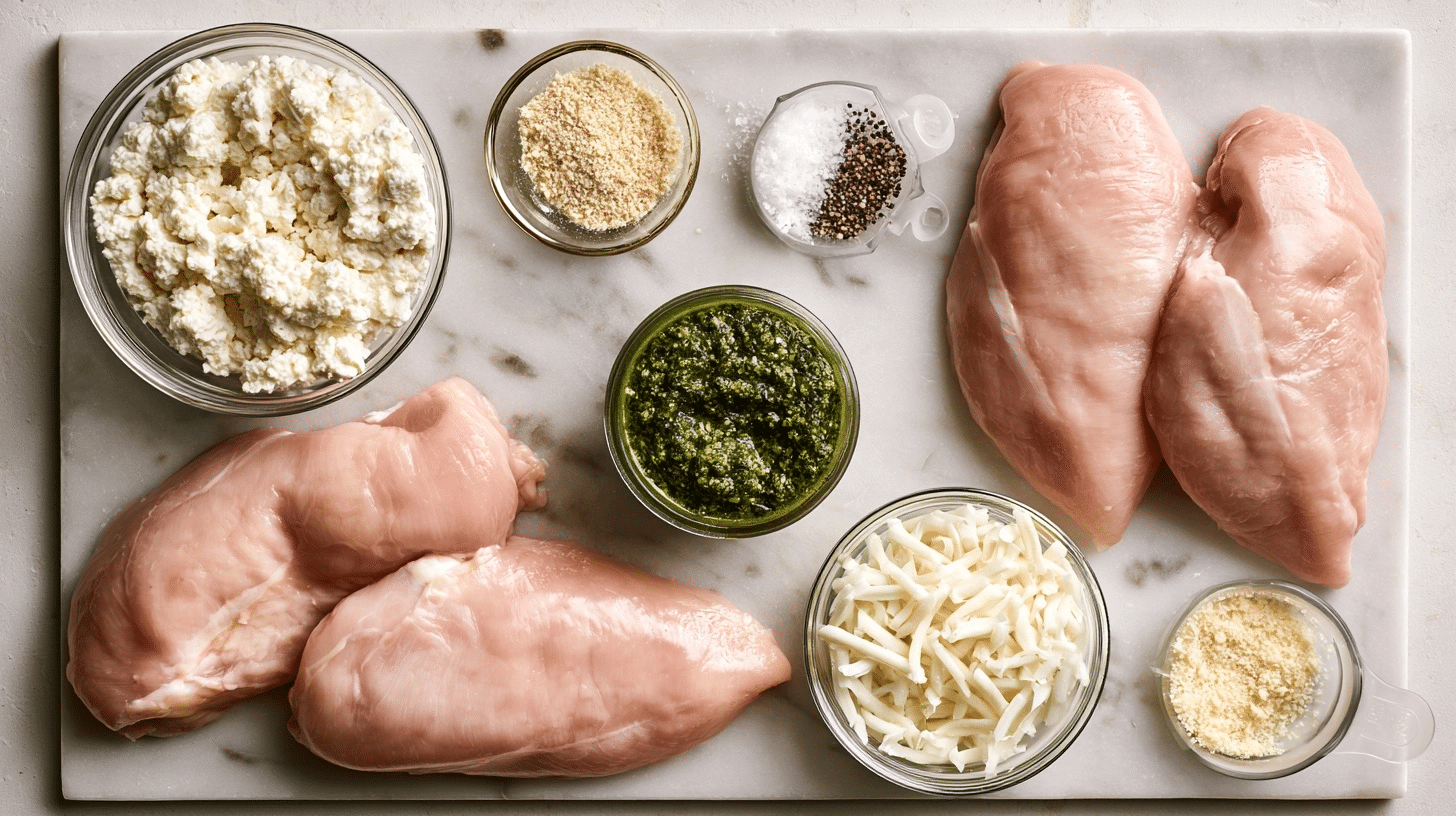 ingredients for pesto chicken recipe